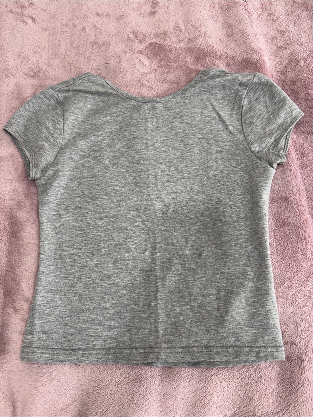 Edikted Heather Gray Short Sleeve Backless Tee